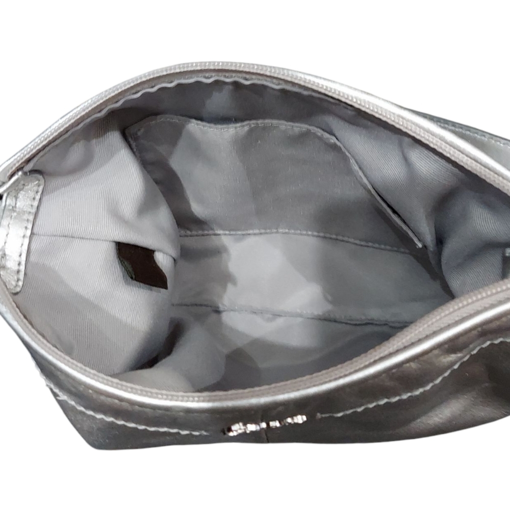 Coach Mini Silver Leather Shoulder Hobo EUC - Picture 9 of 10